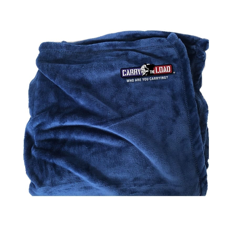 Blue Mink Touch Luxury Blanket with Carry The Load Logo - Carry The Load Shop
