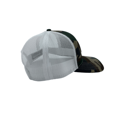Custom Cap with Round Leather Patch--Camo - Carry The Load Shop