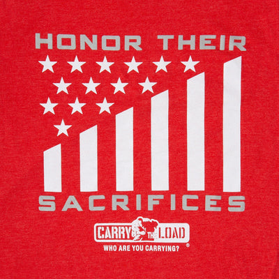 Honor Their Sacrifices T-Shirt - Red - Carry The Load Shop