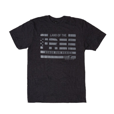 Land of the Free T-Shirt - Black - Carry The Load Shop