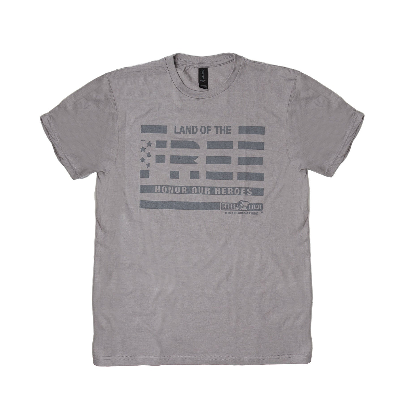 Land of the Free T-Shirt - Gray - Carry The Load Shop