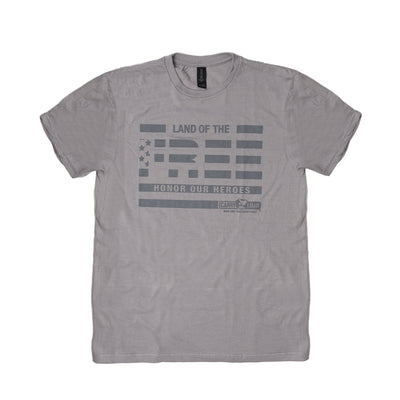 Land of the Free T-Shirt - Gray - Carry The Load Shop
