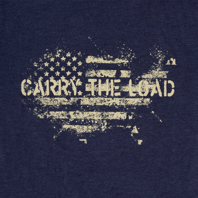 USA Map T-Shirt - Blue - Carry The Load Shop