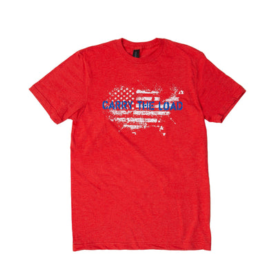 USA Map T-Shirt - Red - Carry The Load Shop
