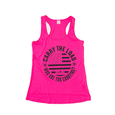 Women's Tank with Logo- Pink - Carry The Load Shop